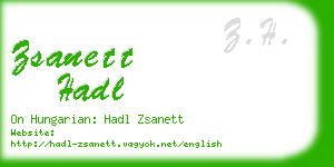 zsanett hadl business card